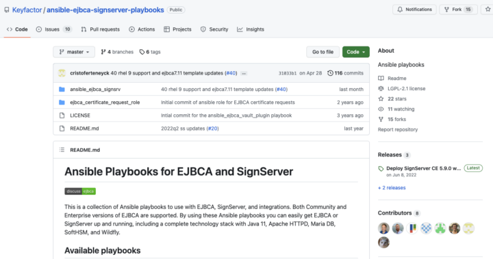 Ansible Playbooks SignServer
